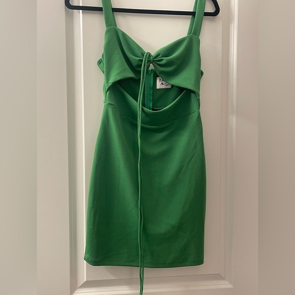Princess Polly Dresses & Skirts - Princess Polly Green Tie Front Cocktail Dress